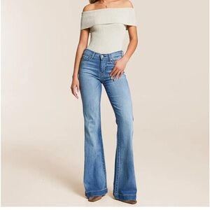 7 For All Mankind Light Blue Flare Jeans